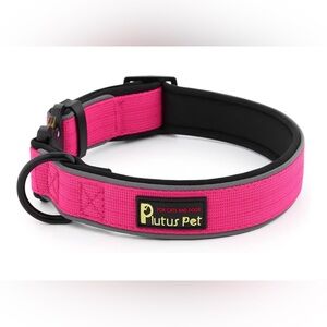 Plutus Pet Pink Dog Collar + Leash